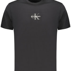 Calvin Klein ανδρικό μαύρο t-shirt με στρογγυλή λαιμόκοψη και λογότυπο