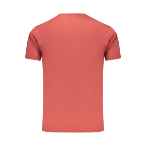 RIFLE Ανδρικό Κόκκινο T-shirt με στρογγυλή λαιμόκοψη και print λογότυπο