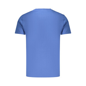 RIFLE Ανδρικό Μπλε T-shirt με στρογγυλή λαιμόκοψη και print λογότυπο