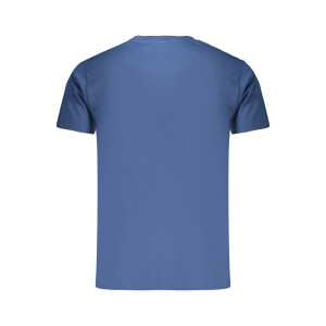 RIFLE Ανδρικό Μπλε T-shirt με στρογγυλή λαιμόκοψη και print λογότυπο