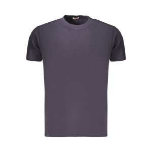 RIFLE Ανδρικό Μπλε T-Shirt με στρογγυλή λαιμόκοψη και κεντημένο λογότυπο