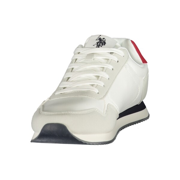 U.S. POLO ASSN.. Ανδρικά Λευκά Sneakers με κόκκινες λεπτομέρειες
