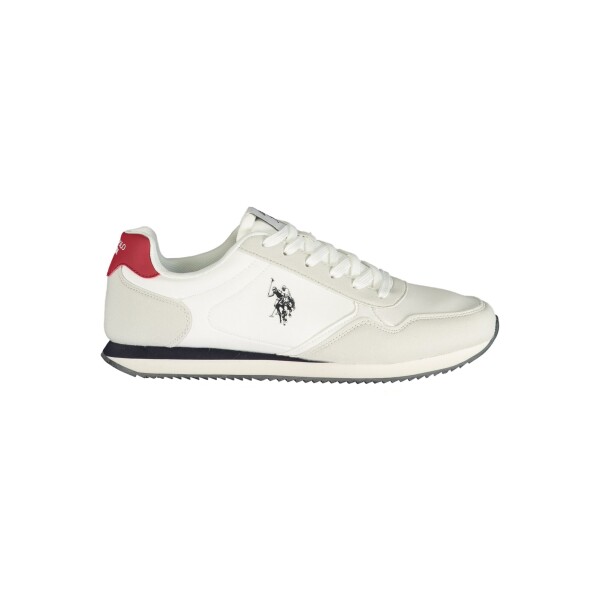 U.S. POLO ASSN.. Ανδρικά Λευκά Sneakers με κόκκινες λεπτομέρειες