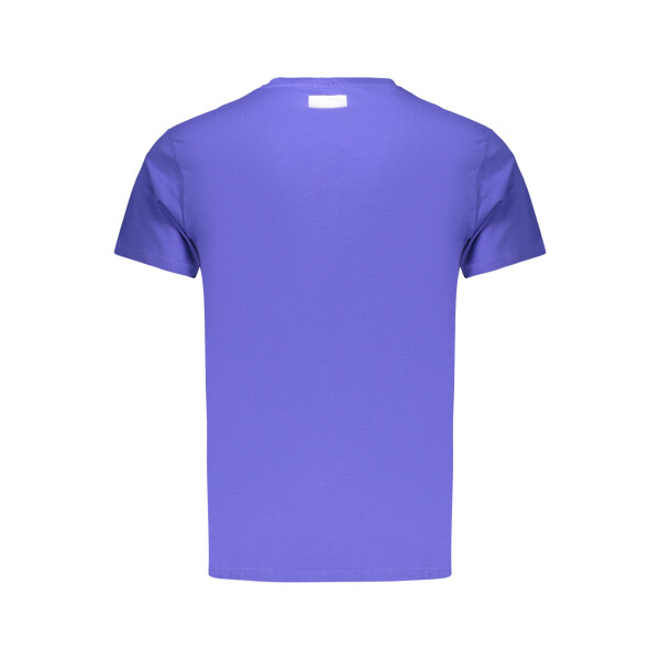 BIKKEMBERGS Ανδρικό Μπλε T-shirt με στρογγυλή λαιμόκοψη και print λογότυπο