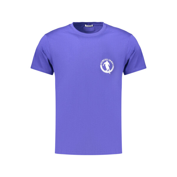 BIKKEMBERGS Ανδρικό Μπλε T-shirt με στρογγυλή λαιμόκοψη και print λογότυπο