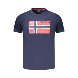 NORWAY 1963 Ανδρικό Μπλε T-shirt με στρογγυλή λαιμόκοψη και λογότυπο