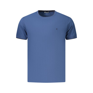 COVERI MOVING Ανδρικό Μπλε T-shirt με στρογγυλή λαιμόκοψη