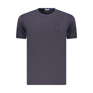 COVERI MOVING Ανδρικό Μπλε T-shirt με στρογγυλή λαιμόκοψη και λογότυπο