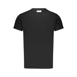 BIKKEMBERGS Ανδρικό Μαύρο T-shirt με στρογγυλή λαιμόκοψη και print λογότυπο