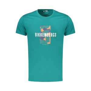 BIKKEMBERGS Ανδρικό Πράσινο T-shirt με print λογότυπο