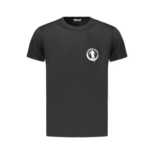BIKKEMBERGS Ανδρικό Μαύρο T-Shirt με στρογγυλή λαιμόκοψη και λογότυπο