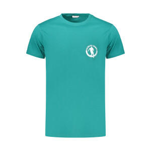 BIKKEMBERGS ανδρικό t-shirt σε πράσινο χρώμα με στρογγυλή λαιμόκοψη και λογότυπο