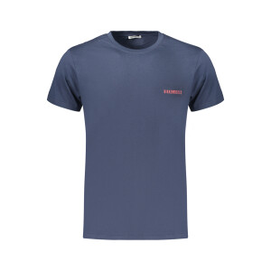 BIKKEMBERGS Ανδρικό Μπλε T-shirt με στρογγυλή λαιμόκοψη και print