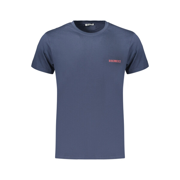 BIKKEMBERGS Ανδρικό Μπλε T-shirt με στρογγυλή λαιμόκοψη και print