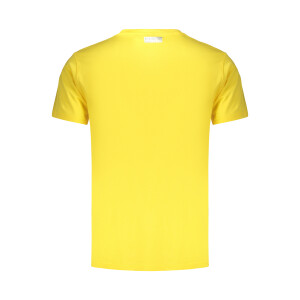 BIKKEMBERGS ανδρικό t-shirt σε κίτρινο χρώμα με στρογγυλή λαιμόκοψη και print λογότυπο