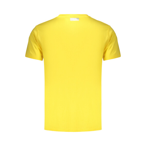 BIKKEMBERGS ανδρικό t-shirt σε κίτρινο χρώμα με στρογγυλή λαιμόκοψη και print λογότυπο
