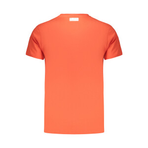 BIKKEMBERGS Ανδρικό Πορτοκαλί T-shirt με στρογγυλή λαιμόκοψη και λογότυπο