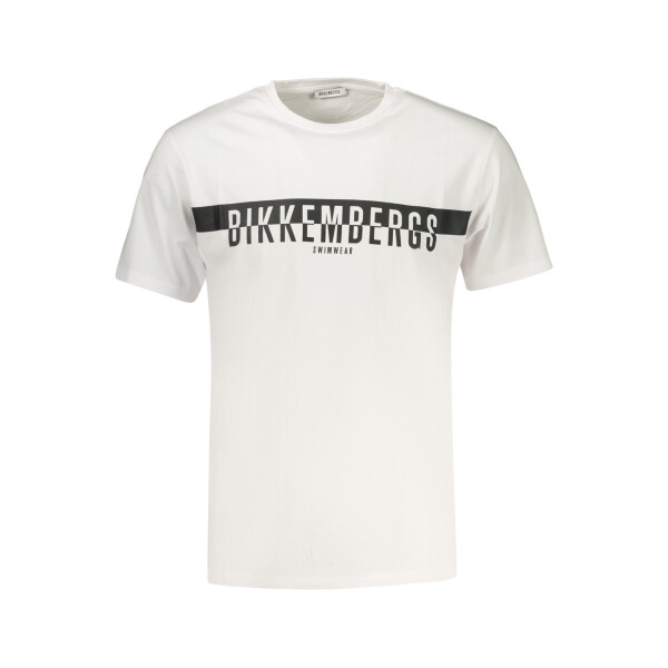 BIKKEMBERGS Ανδρικό Λευκό T-shirt με print λογότυπο