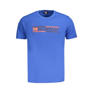 NORWAY 1963 Ανδρικό Μπλε T-shirt με στρογγυλή λαιμόκοψη και print λογότυπο