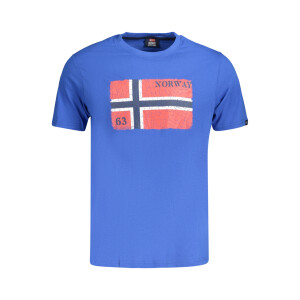 NORWAY 1963 Ανδρικό Μπλε T-shirt με στρογγυλή λαιμόκοψη και λογότυπο