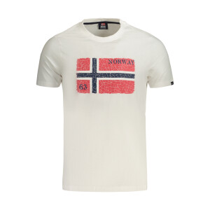 NORWAY 1963 ανδρικό t-shirt σε λευκό χρώμα με στρογγυλή λαιμόκοψη και print λογότυπο
