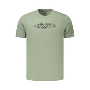 LOTTO Ανδρικό Πράσινο T-shirt με στρογγυλή λαιμόκοψη και λογότυπο