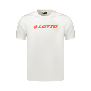LOTTO Ανδρικό Λευκό T-Shirt με στρογγυλή λαιμόκοψη και print λογότυπο