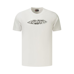 LOTTO Ανδρικό Λευκό T-shirt με στρογγυλή λαιμόκοψη και print λογότυπο