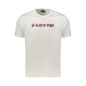 LOTTO Ανδρικό Λευκό T-shirt με στρογγυλή λαιμόκοψη και λογότυπο