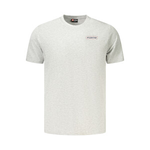 LOTTO Ανδρικό Γκρι T-shirt με στρογγυλή λαιμόκοψη και print λογότυπο