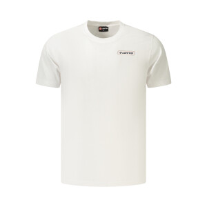 LOTTO Ανδρικό Λευκό T-shirt με στρογγυλή λαιμόκοψη και λογότυπο