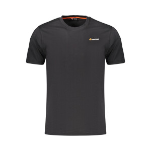 LOTTO Ανδρικό Μαύρο T-shirt με στρογγυλή λαιμόκοψη και λογότυπο
