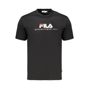 FILA Ανδρικό Μαύρο T-shirt με στρογγυλή λαιμόκοψη