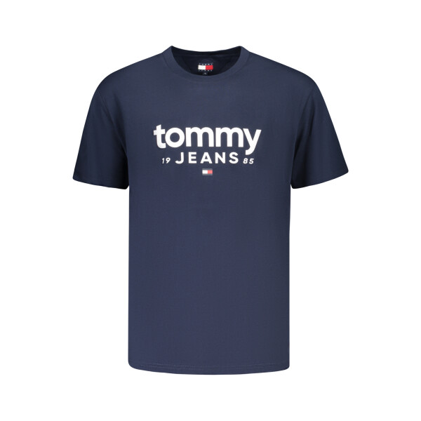 Tommy Hilfiger ανδρικό μπλε t-shirt με στρογγυλή λαιμόκοψη και print λογότυπο