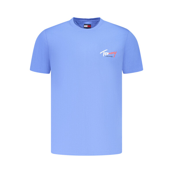 Tommy Hilfiger Ανδρικό Μπλε T-shirt με στρογγυλή λαιμόκοψη και λογότυπο