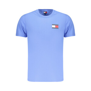 Tommy Hilfiger ανδρικό t-shirt σε μπλε χρώμα με στρογγυλή λαιμόκοψη και print λογότυπο