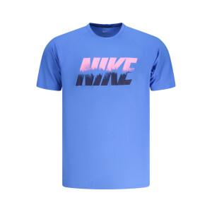 NIKE Ανδρικό Μπλε T-shirt με στρογγυλή λαιμόκοψη και λογότυπο
