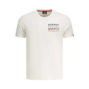 NORWAY 1963 Ανδρικό Λευκό T-shirt με στρογγυλή λαιμόκοψη και print λογότυπο