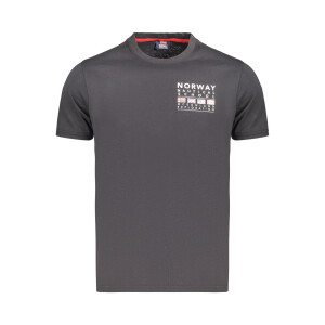 NORWAY 1963 Ανδρικό Μαύρο T-Shirt με στρογγυλή λαιμόκοψη
