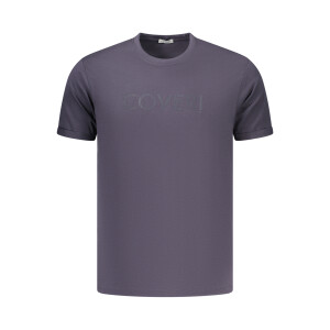COVERI MOVING Ανδρικό Μπλε T-shirt με στρογγυλή λαιμόκοψη και print