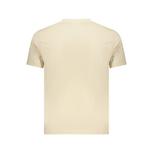 COVERI MOVING Ανδρικό Μπεζ T-shirt με στρογγυλή λαιμόκοψη και print