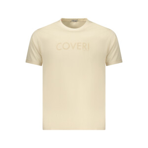 COVERI MOVING Ανδρικό Μπεζ T-shirt με στρογγυλή λαιμόκοψη και print