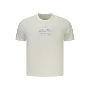 Calvin Klein ανδρικό λευκό t-shirt με στρογγυλή λαιμόκοψη και λογότυπο