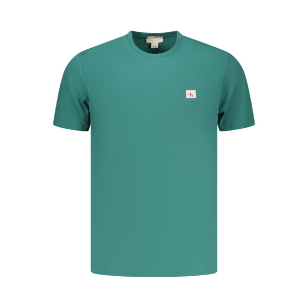Calvin Klein Ανδρικό Πράσινο T-shirt με στρογγυλή λαιμόκοψη