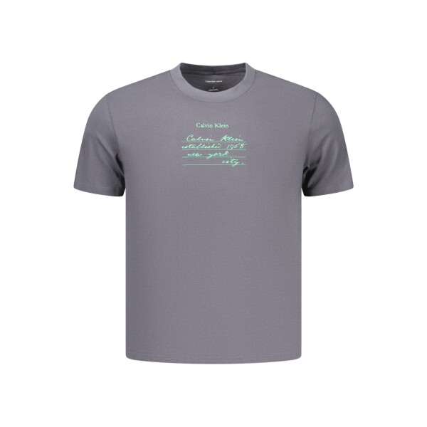 Calvin Klein ανδρικό γκρι t-shirt με στρογγυλή λαιμόκοψη και λογότυπο