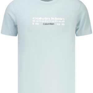 Calvin Klein ανδρικό t-shirt σε μπλε χρώμα με στρογγυλή λαιμόκοψη και λογότυπο