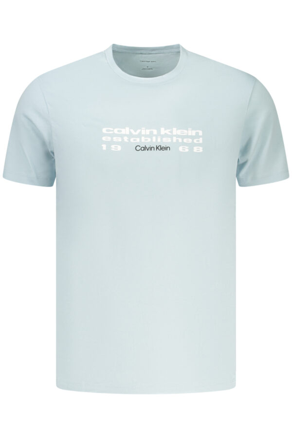 Calvin Klein ανδρικό t-shirt σε μπλε χρώμα με στρογγυλή λαιμόκοψη και λογότυπο