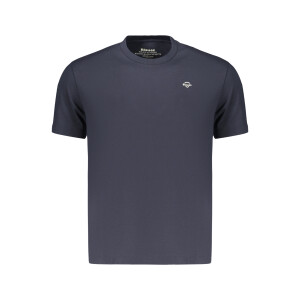 Blauer APPAREL Ανδρικό Μπλε T-shirt με στρογγυλή λαιμόκοψη και λογότυπο
