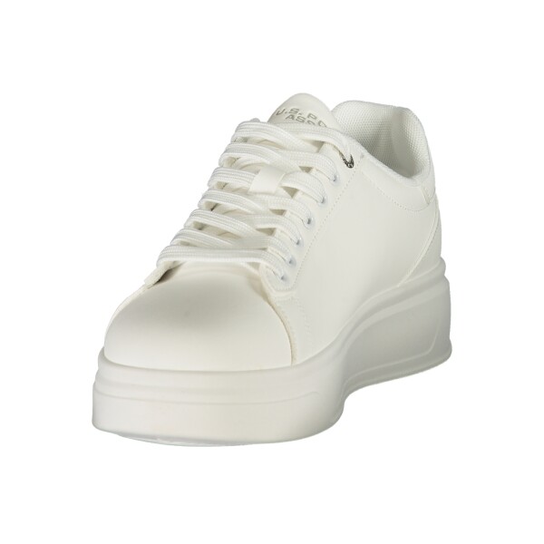 U.S. POLO ASSN.. Ανδρικά Λευκά Sneakers με κορδόνια και λογότυπο