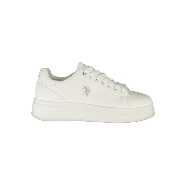 U.S. POLO ASSN.. Ανδρικά Λευκά Sneakers με κορδόνια και λογότυπο